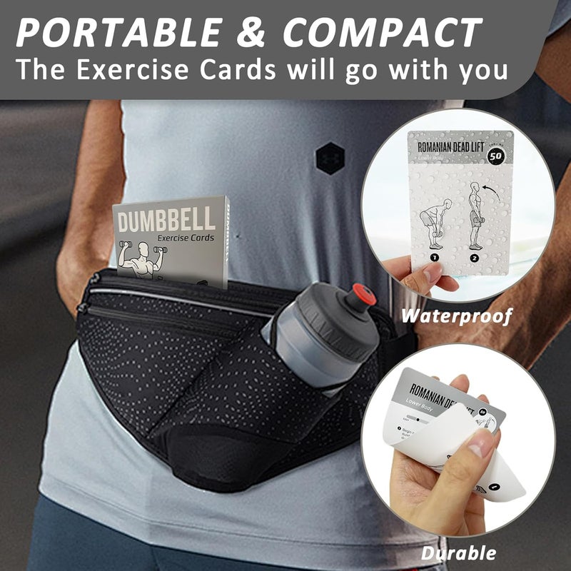 ELAORY Dumbbell Workout Cards, 62 Large 5"x3.5" Exercise Cards for Home & Gym, Strength Training, Muscle Building, Beginner Fitness Guide, Fitness Cards for Men & Women - Image 5